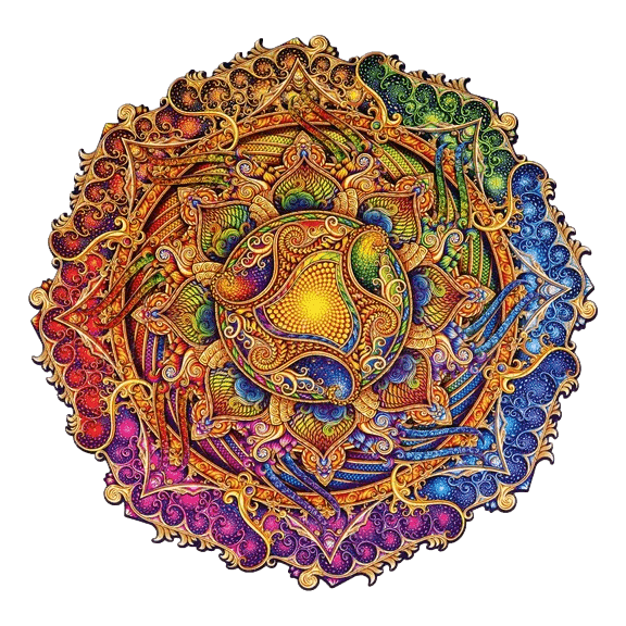Mandala Puzzle Inexhaustible Prosperity-Wooden Puzzle-Unidragon--