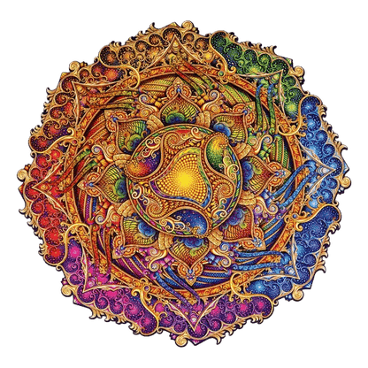 Mandala Puzzle Inexhaustible Prosperity-Wooden Puzzle-Unidragon--