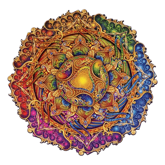 Mandala Puzzle Inexhaustible Prosperity-Wooden Puzzle-Unidragon--