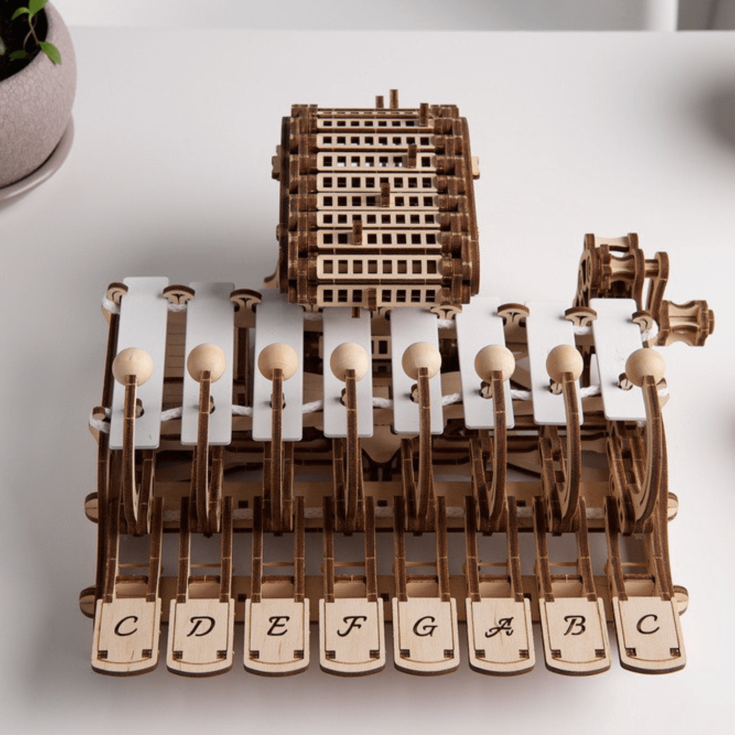 Mechanical celesta-mechanical wooden puzzle-ugears--