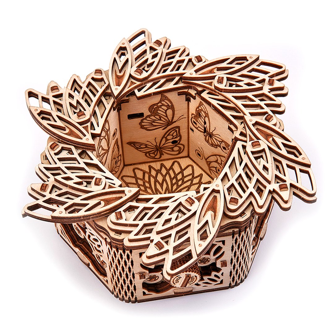 Mysterious flower-mechanical wooden puzzle-WoodTrick--