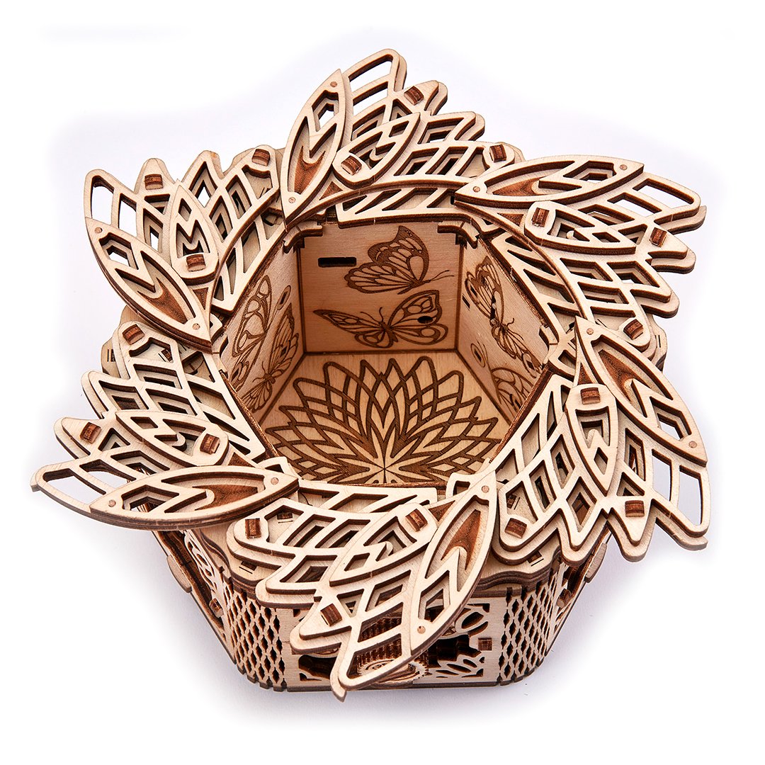 Mysterious flower-mechanical wooden puzzle-WoodTrick--