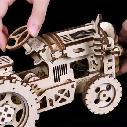 Tractor 3D Puzzle - Mechanical-Mechanical Wooden Puzzle-Robotime--