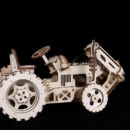 Tractor 3D Puzzle - Mechanical-Mechanical Wooden Puzzle-Robotime--