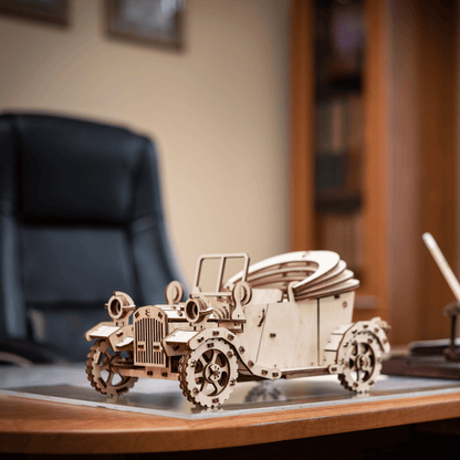 Retrocar | Vintage Car Mechanical Wooden Puzzle-Eco-Wood-Art--