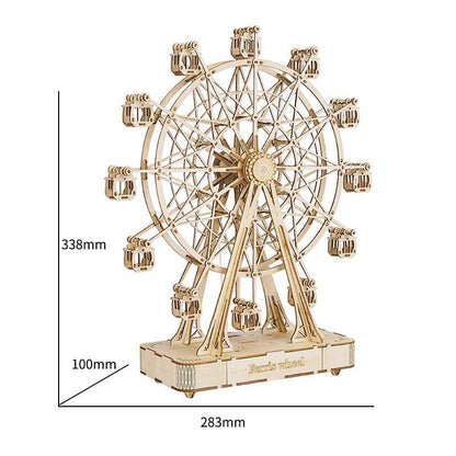 Mechanical music box - Ferris wheel-mechanical wooden puzzle-Robotime--