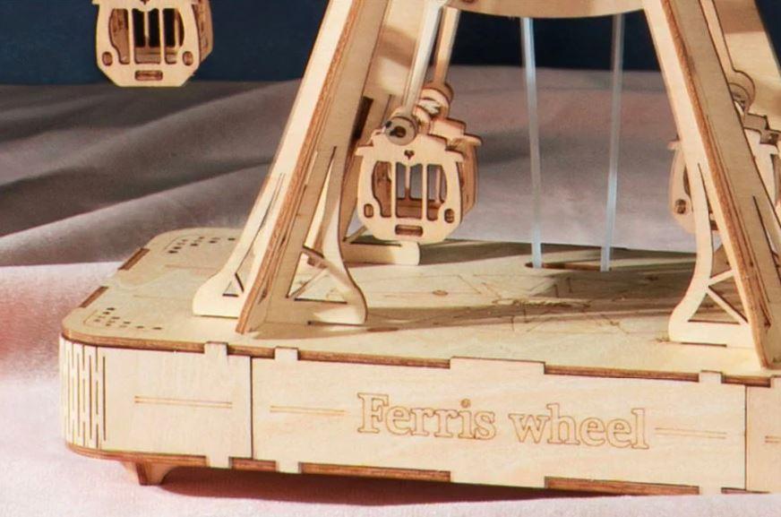 Mechanical music box - Ferris wheel-mechanical wooden puzzle-Robotime--