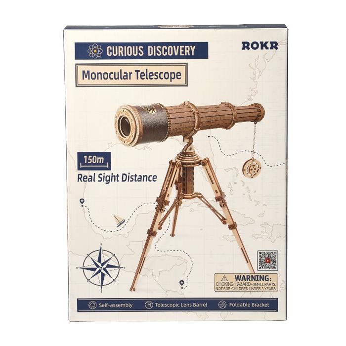 Monocular telescope mechanical wooden puzzle-Robotime--