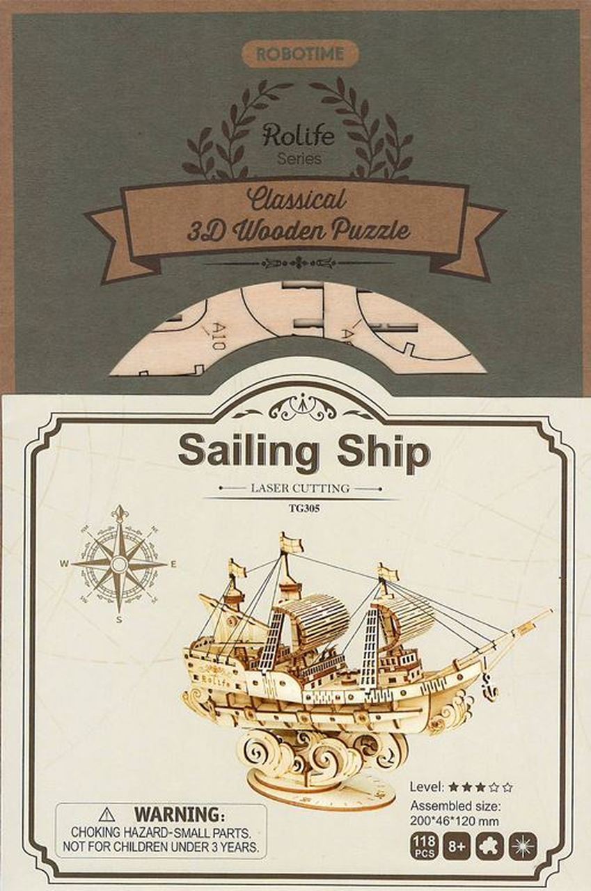 Sailing Ship-3D Puzzle-Robotime--