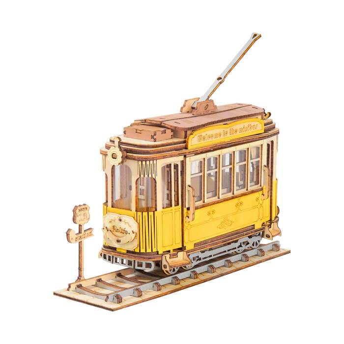 Retro style tramway-3D Puzzle-Robotime--