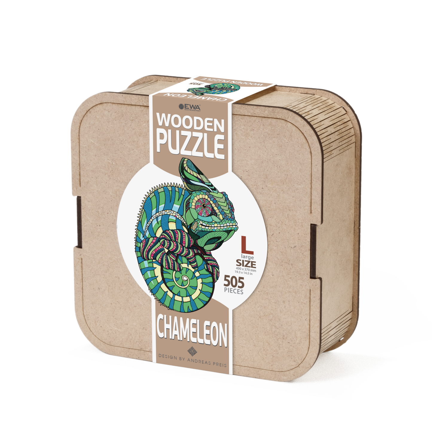 Eco-Wood Art Chameleon Puzzle - Exquisite Wooden Craft