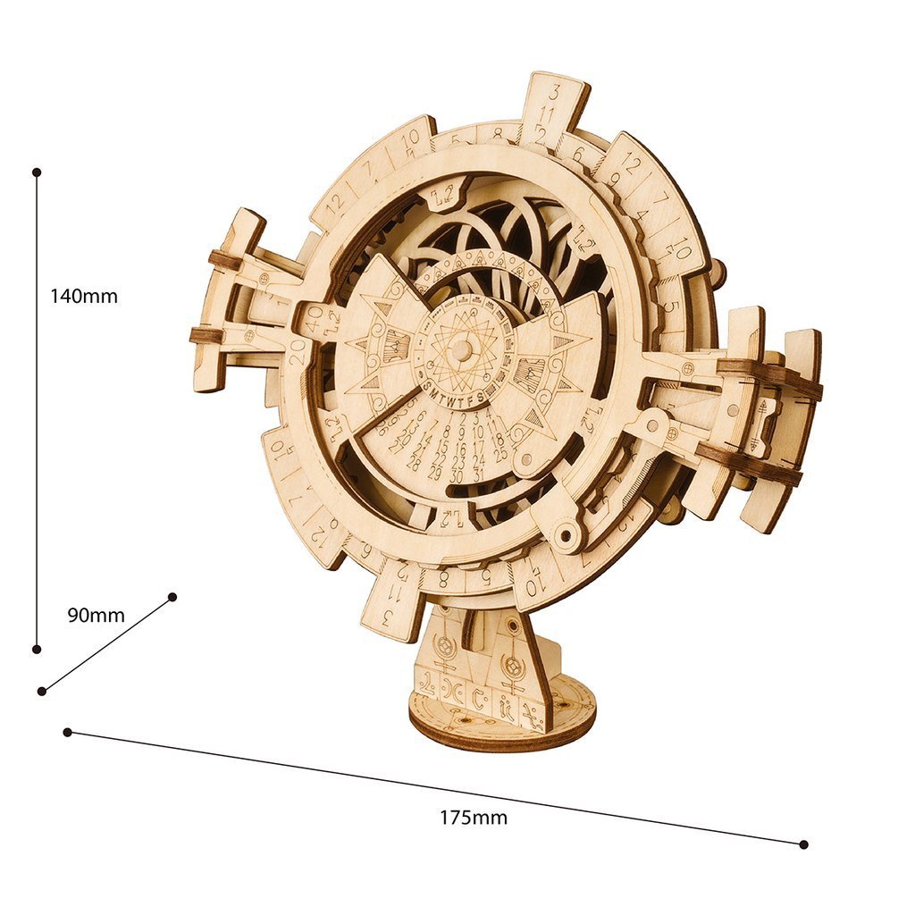 Perpetual calendar Wooden Puzzle-Mechanical Wooden Puzzle-Robotime--