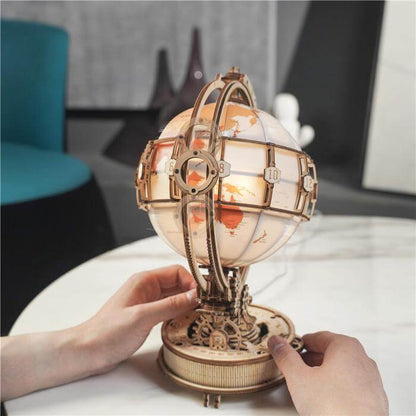 Luminous Globe-Mechanical Wooden Puzzle-Robotime--