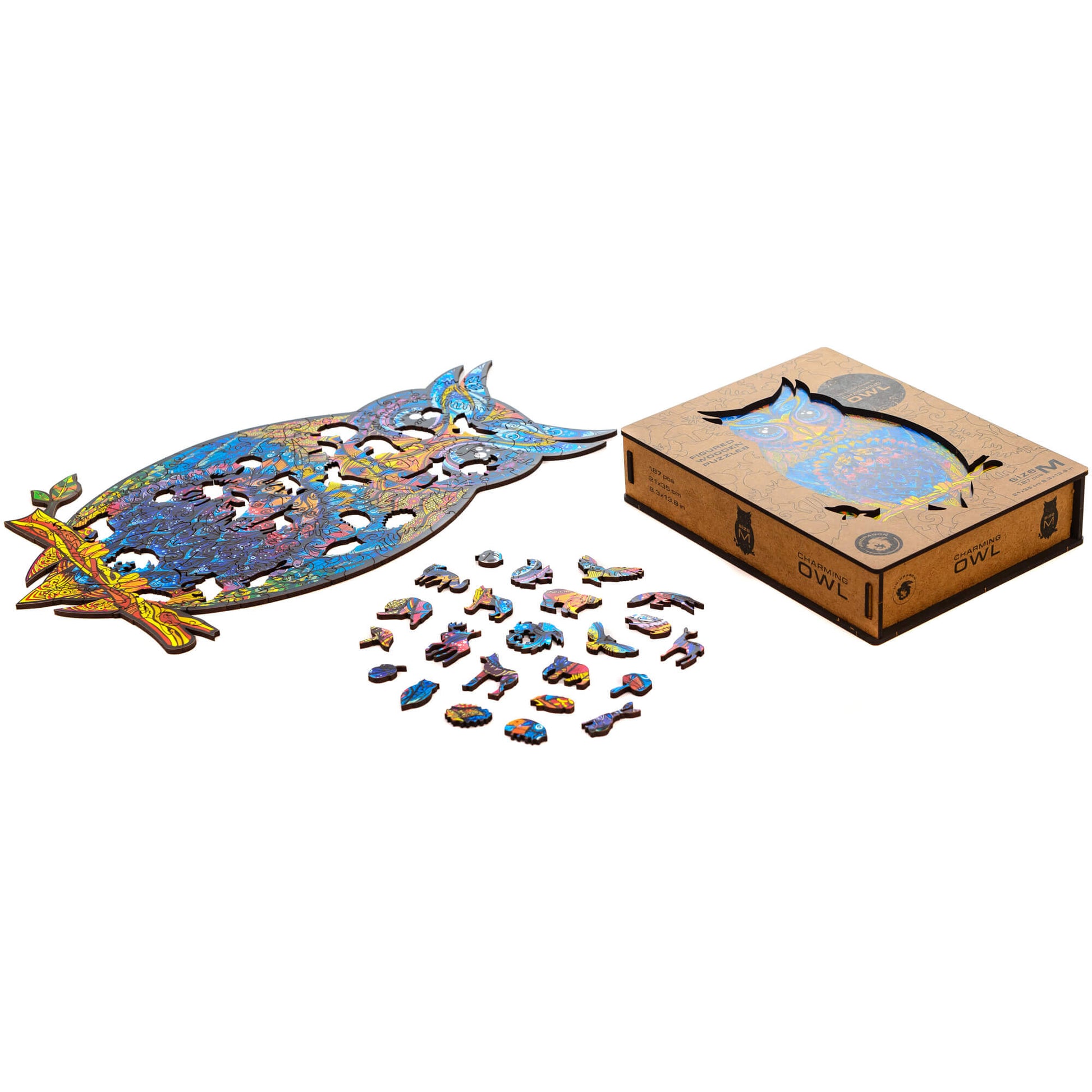 Graceful owl-wooden-puzzle-Unidragon--