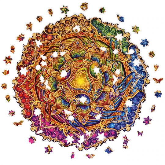 Mandala Puzzle Inexhaustible Prosperity-Wooden Puzzle-Unidragon--