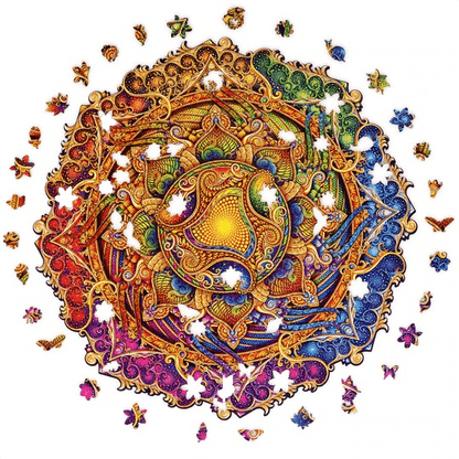 Mandala Puzzle Inexhaustible Prosperity-Wooden Puzzle-Unidragon--