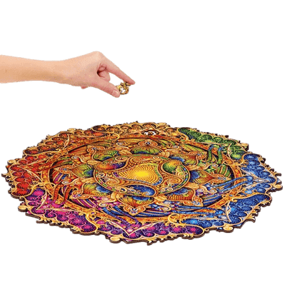 Mandala Puzzle Inexhaustible Prosperity-Wooden Puzzle-Unidragon--