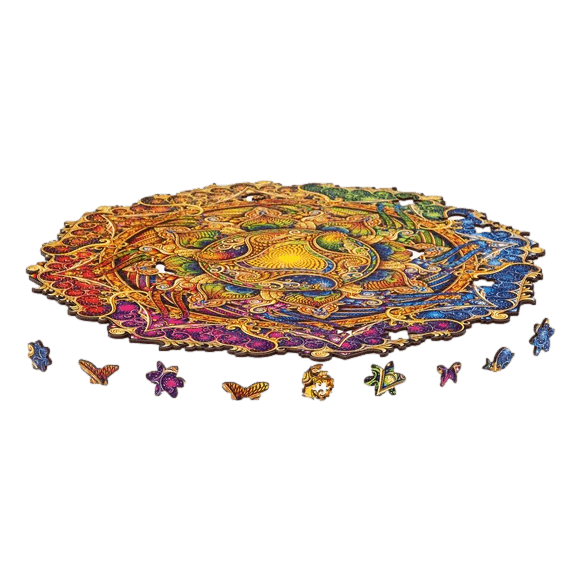 Mandala Puzzle Inexhaustible Prosperity-Wooden Puzzle-Unidragon--
