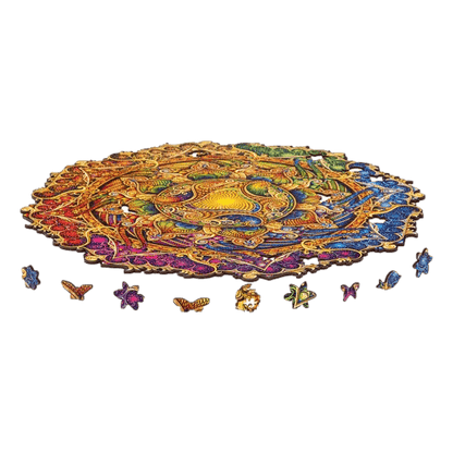 Mandala Puzzle Inexhaustible Prosperity-Wooden Puzzle-Unidragon--