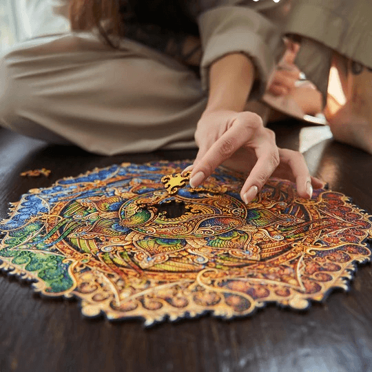 Mandala Puzzle Inexhaustible Prosperity-Wooden Puzzle-Unidragon--