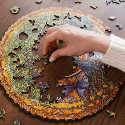 Mandala Puzzle | Tree of Life-Wooden Puzzle-Unidragon--