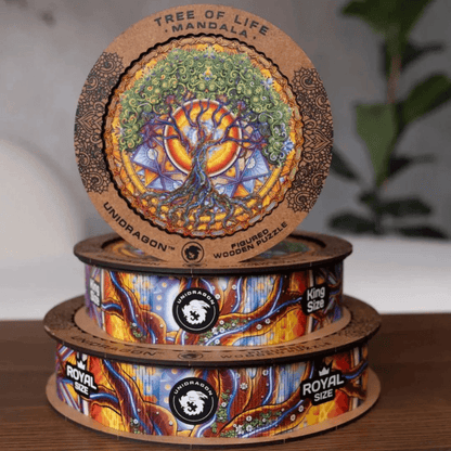 Mandala Puzzle | Tree of Life-Wooden Puzzle-Unidragon--