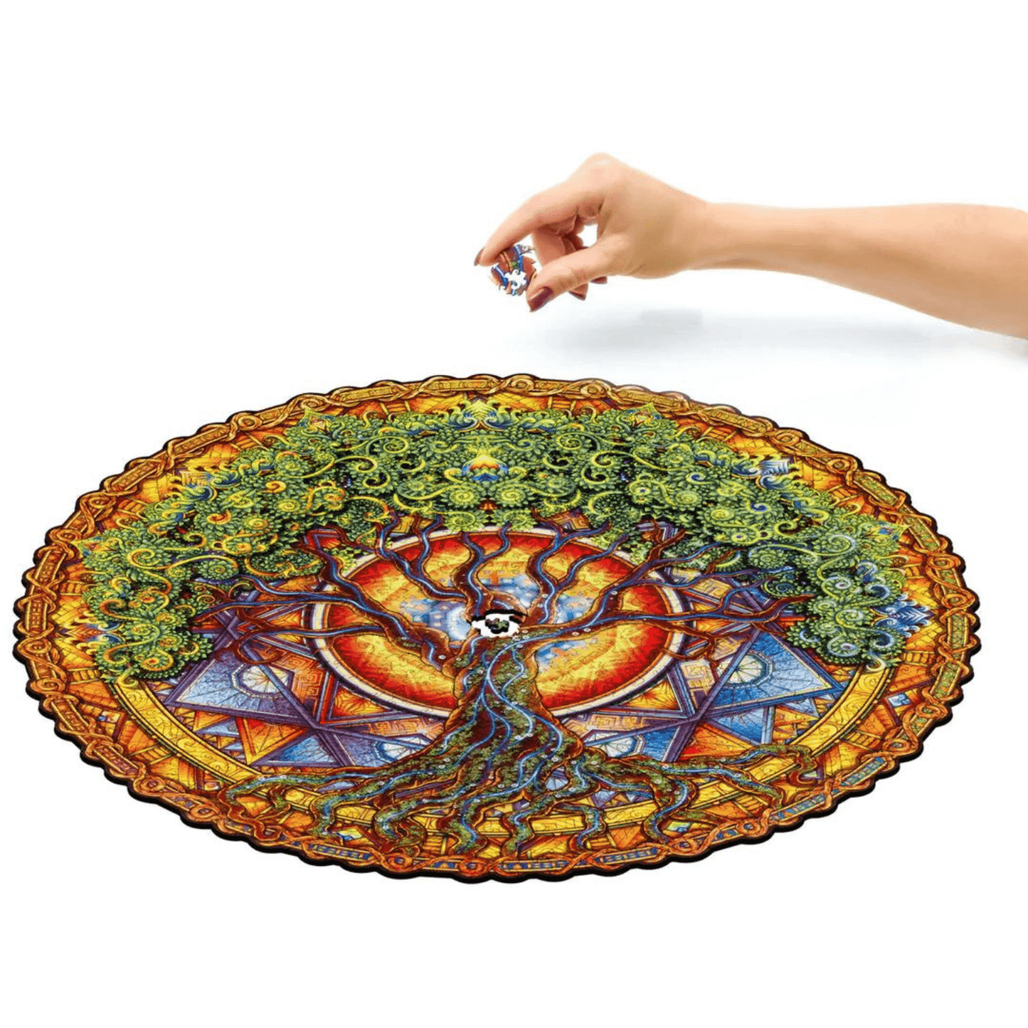 Mandala Puzzle | Tree of Life-Wooden Puzzle-Unidragon--